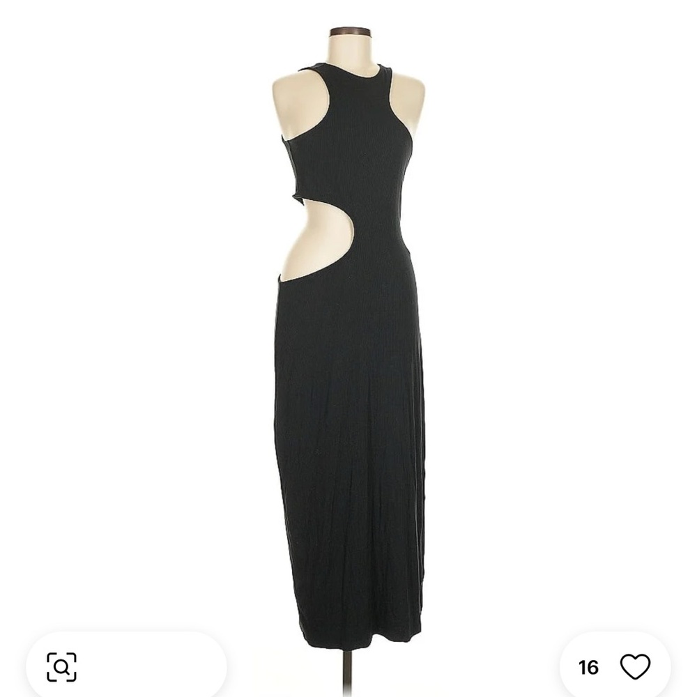 Abercrombie & Fitch Women's Tan Ribbed Maxi Dress